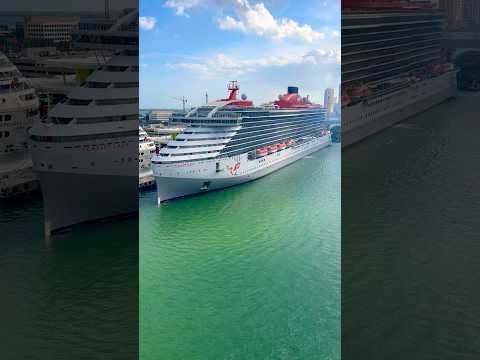 Thumbnail for Scarlet Lady docked in Miami! #virginvoyages #scarletlady #cruiseship #cruise