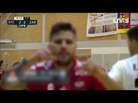 Gol de Juanqui (2-3) Industrias Santa Coloma - Fútbol Emotion Zaragoza. J16, 1Div.LNFS