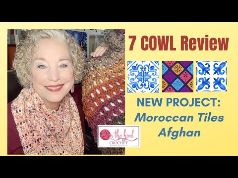 7 COWL REVIEW! Knitcrate - Collab with Annie's Moroccan Tile Afghan - On The Hook Crochet