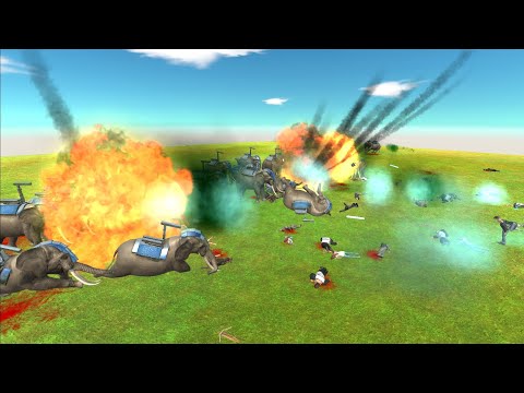 35 ROCKET ELLIE 🐘 VS ALL ARMIES ⚔ | Animal Revolt Battle Simulator ARBS