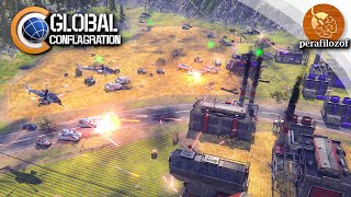 Modern RTS combat like in C&C Generals | Global Conflagration gameplay with the Vanguard faction