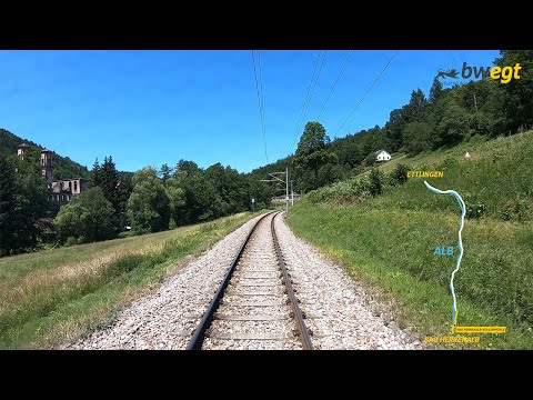 Führerstandsmitfahrt von Bad Herrenalb nach Ettlingen mit bwegt auf der Albtalbahn