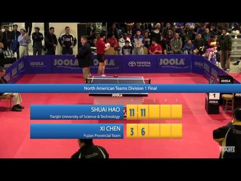 2013 JOOLA / NATT Teams Final: Shuai Hao vs Xi Chen