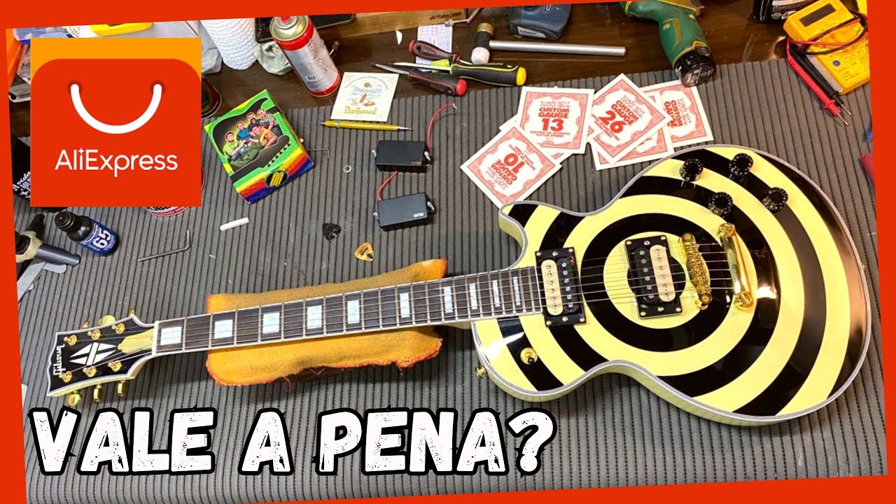 Gibson Les Paul Zakk Wylde FALSA do Aliexpress | instalei Captadores Malagoli 84&59