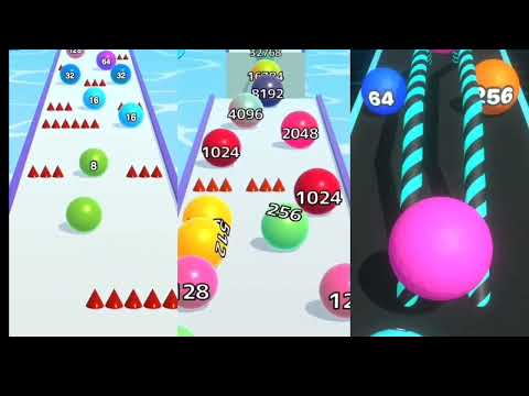 BALL Run 2048 vs Crazy Ball 2048 vs Ball Run INFINITY - Alll Levels gameplay walktrough android iOS