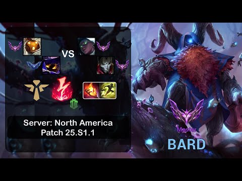 Bard Support + Veigar vs Senna + Jhin - NA Master - Patch 25.S1.1