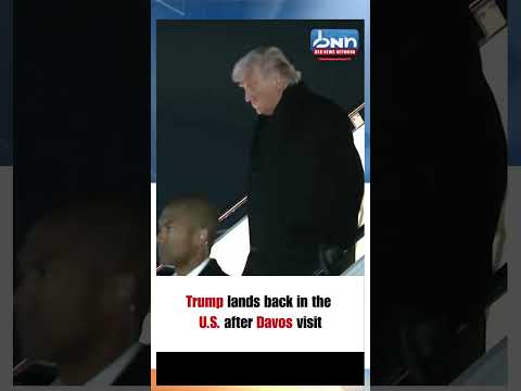 President Trump Returns USA After Davos WEF 2026