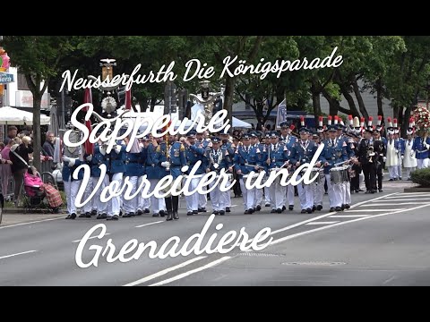 Schützenfest 2025 Neuss-Furth. Die Sonntagsparade Sappeure, Vorreiter und der Grenadiere