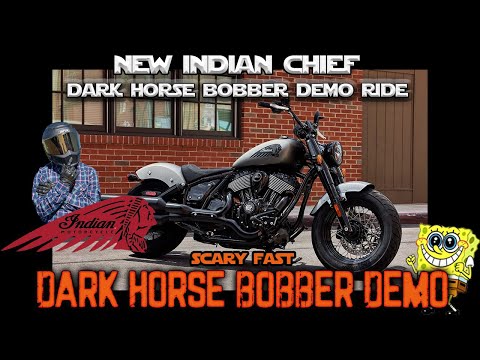 New Indian Chief Dark Horse Bobber w/ Stage 1 Demo Ride - It's Scary Fast!