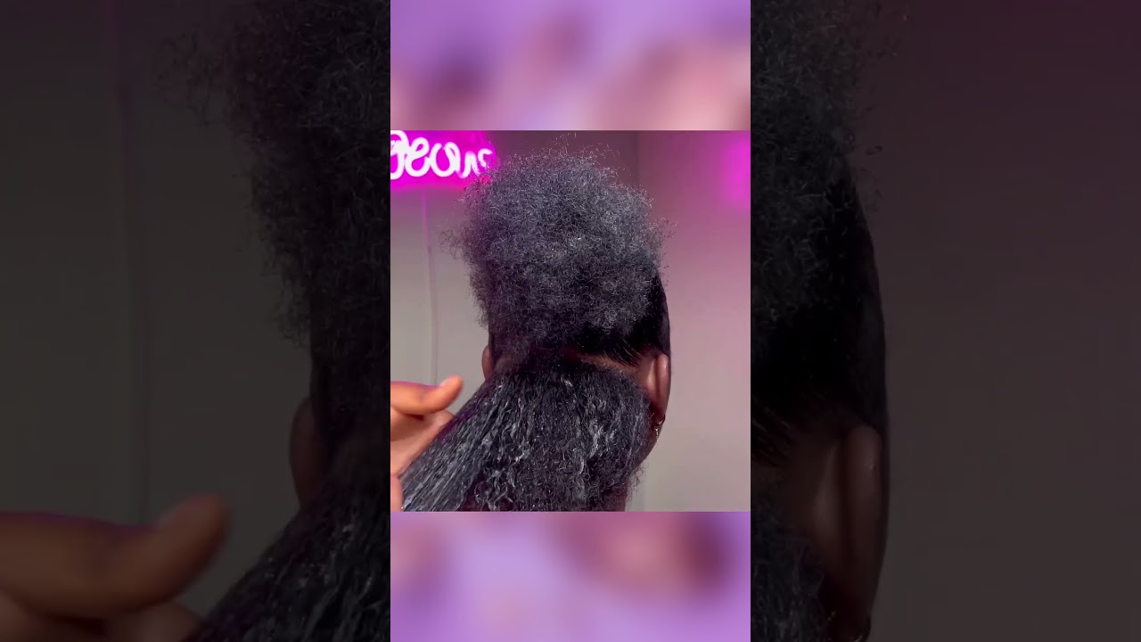 Half up and half down natural 4c hairstyle 😍🎉