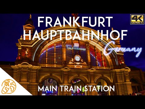 Estação ferroviária principal de Frankfurt Hauptbahnhof Alemanha Excursão a pé 4k A maior estação ferroviária da Alemanha