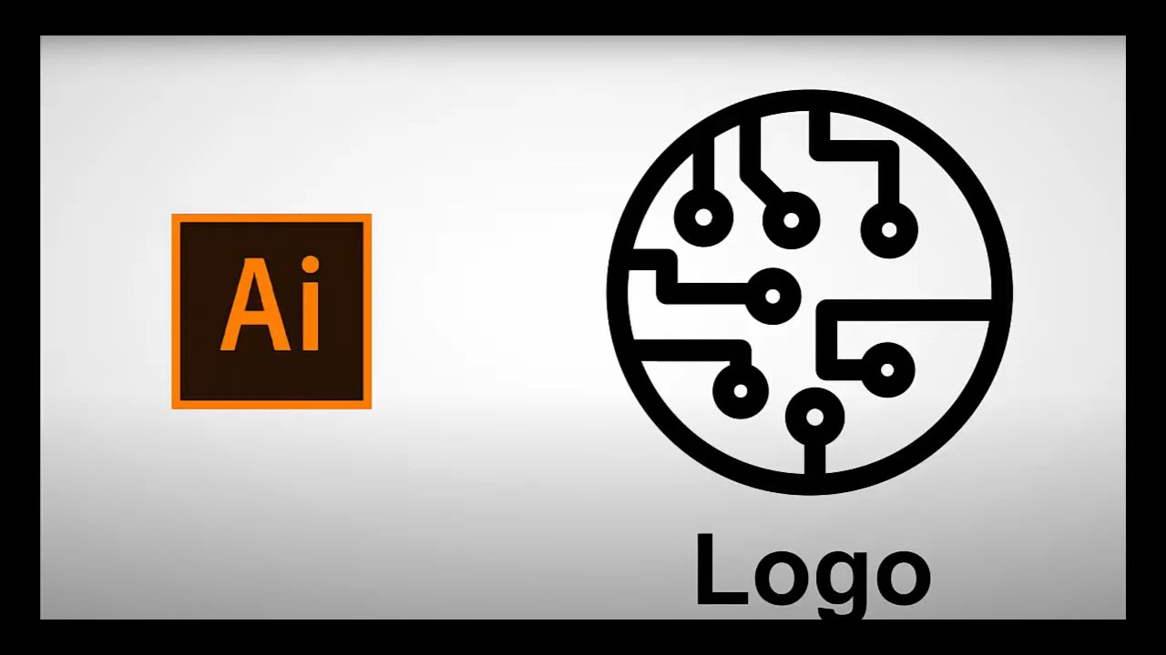Lets make something like this...Vector circuit logo in Adobe Illustrator. #adobeillustrator