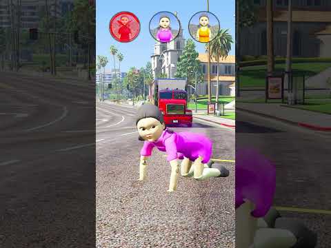 Police Car Challenge Udin Din Din Dun in GTA 5 #shorts