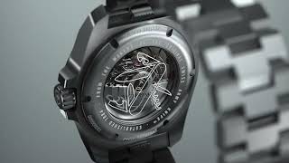  Victorinox I.N.O.X. Black Dial Stainless Bracelet Watch