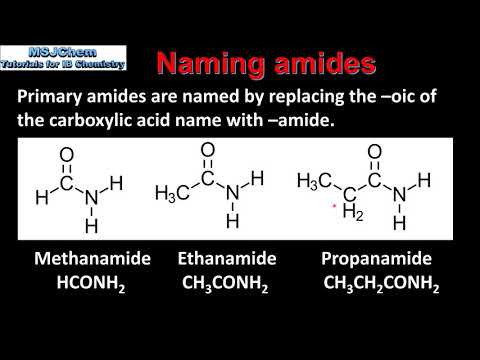 10.1 Naming amides (SL)