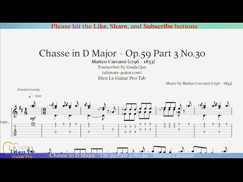 Opus 59 Part 3 No 30 - Chasse In D Major - Matteo Carcassi