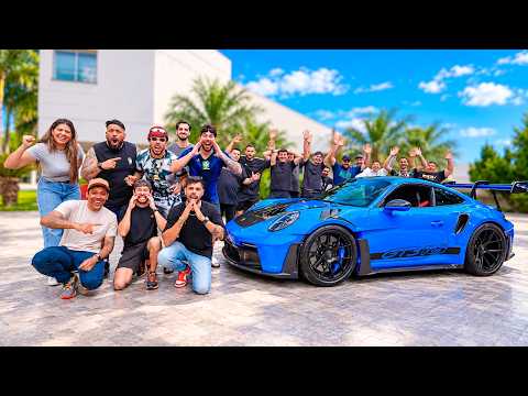 REAÇÃO DOS MEUS AMIGOS AO VER MINHA PORSCHE GT3 RS AZUL