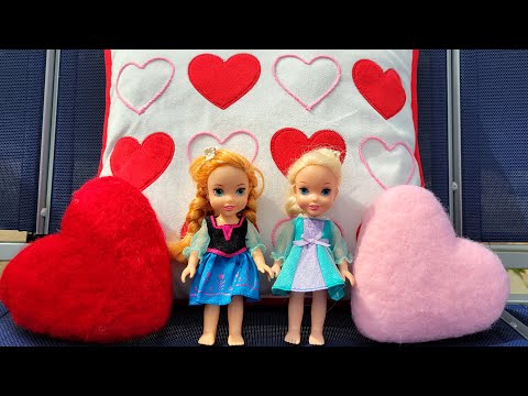 Valentine's Day 2023! Elsa & Anna toddlers - Barbie - contest games - crafts - fun - surprises