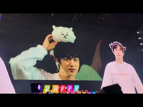 211202 (army bomb wave & Jin birthday surprise moon project) fancam BTS PTD on Stage LA Final show
