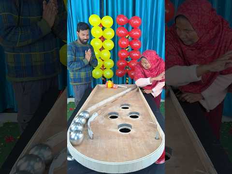 Amazing Steel Ball Roll And Pop The Balloon Showdown Challenge #game #fun #mom