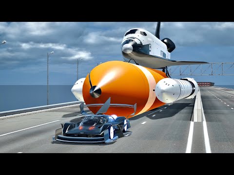 Aston Martin Black Nightmare VGT vs NASA Space Shuttle - Drag Race 20 KM