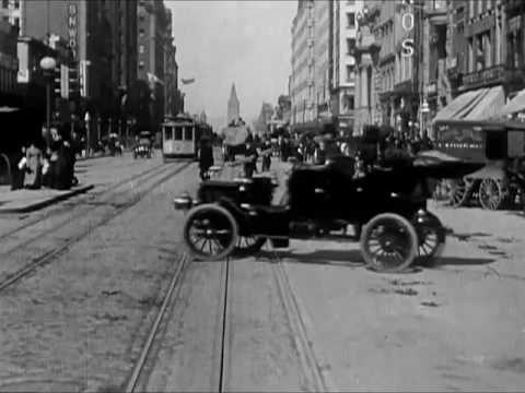 A Trip Down Market Street in 1906   San Francisco Restored Historic Film