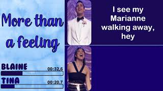 Glee - More Than a Feeling | Line Distribution + Lyrics