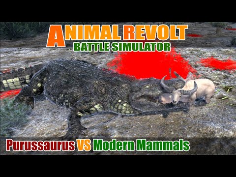 Purussaurus vs Modern Mammals - Animal Revolt Battle Simulator