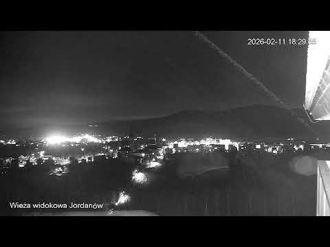 Wieża widokowa Jordanów - na żywo