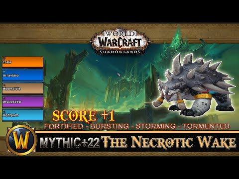 The Necrotic Wake Mythic 22 Fortified Bursting Storming Tormented Guardian Druid Shadowlands