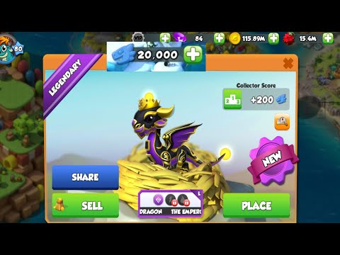 Hatched the emperor dragon and 20000 DCP-DML