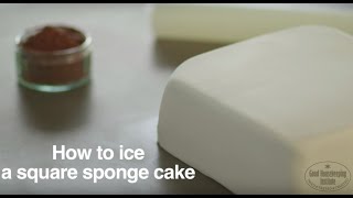 How To Ice A Square Cake | Good Housekeeping UK