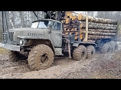 Russian Military Truck!!! URAL All Wheel Drive on Heavy Offroad