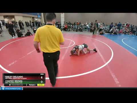 87 Lbs 1st Place Match - Hailey Delgado, NXT Level Wrestling Academy Vs Cooper Brown, Best Trained