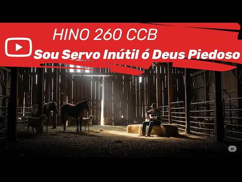 HINO 260 CCB   Sou Servo Inútil ó Deus Piedoso   HINÁRIO 5 COM LETRAS