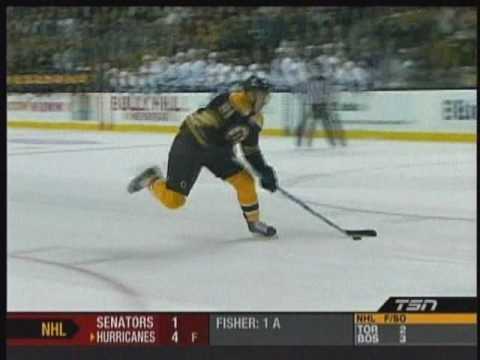Miroslav Satan's Nifty Goal on Jean-Sebastien Giguere