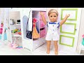 AG Doll Evening Routine with Pink Wardrobe! PLAY DOLLS