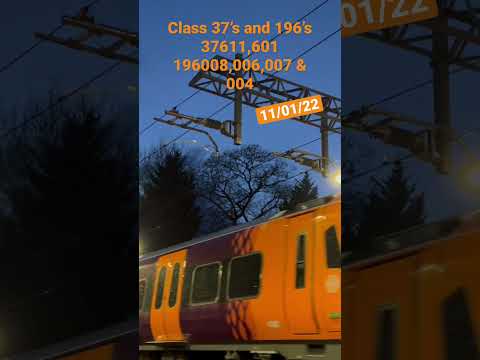 Double Class 37 train move with new class 196 trains for West Midlands trains to tyseley #trains