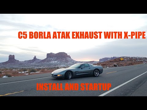 C5 CORVETTE BORLA ATAK EXHAUST WITH X-PIPE INSTALL AND STARTUP