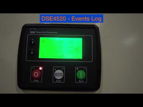 Deep Sea Electronics DSE4520 MKII Control Panel Tutorial - Events Log