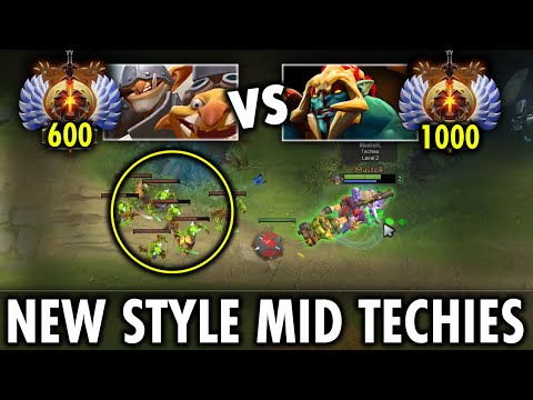 WTF NEW STYLE MID Techies vs Huskar -  Immortal Rank 600 Interesting Play style | Techies Official