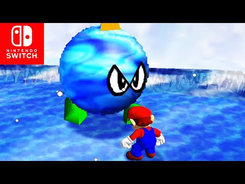 Super Mario 64 (Nintendo Switch) - 100% Walkthrough Part 6 No Commentary Gameplay - Ice Bully Fight