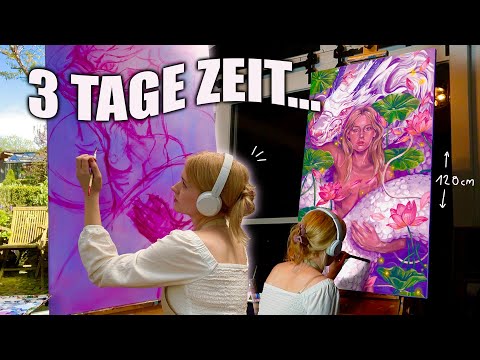 Mein LETZTES GEMÄLDE für meine erste Ausstellung! // Paint with me