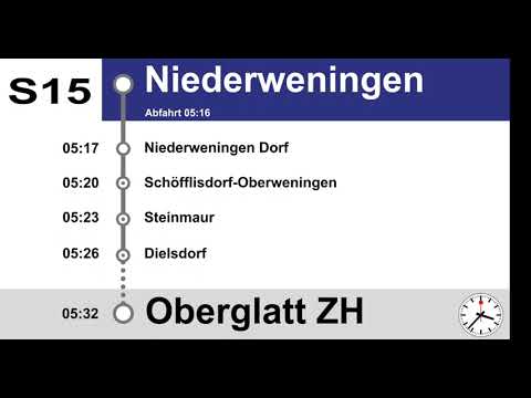 ZVV Ansagen, S15 (Niederweningen-Oberglatt) Seltenheit