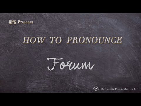 How to Pronounce Forum (Real Life Examples!)