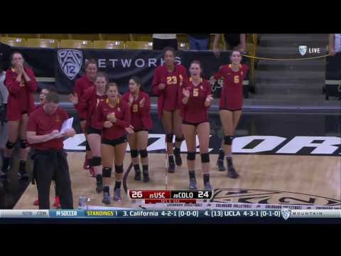 Women's Volleyball: USC 3, Colorado 1 - Highlights 9/30/2016