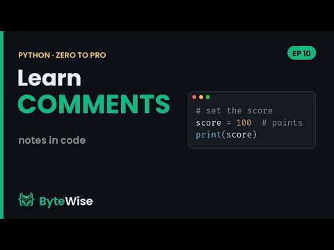 Python Comments Docstrings Cleaner Code Zero To Pro 10