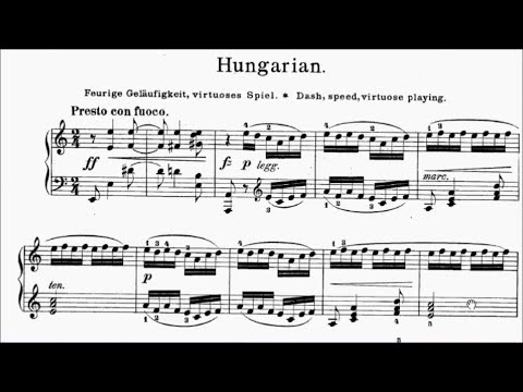 RCM Piano 2022 Grade 10 Etude No.4 MacDowell Hungarian Op.39 No.12 Sheet Music