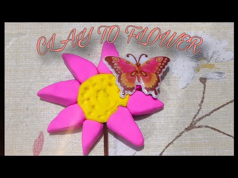 Easy clay art || Clay to flower ||Craft with Nabiha|| #craft #flowers #clay 