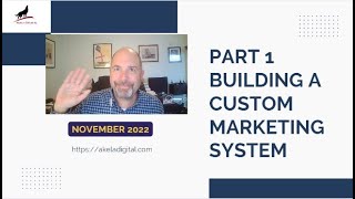 Building a marketing system - Part 1 plus black Friday sale